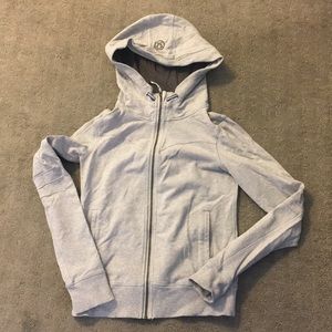 Grey lululemon zip up sweatshirt size 6